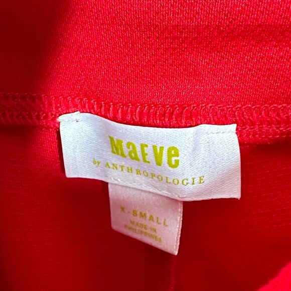 ANTHROPOLOGIE x MAEVE Knit Flare Pants Red {3K22} - Picture 6 of 7